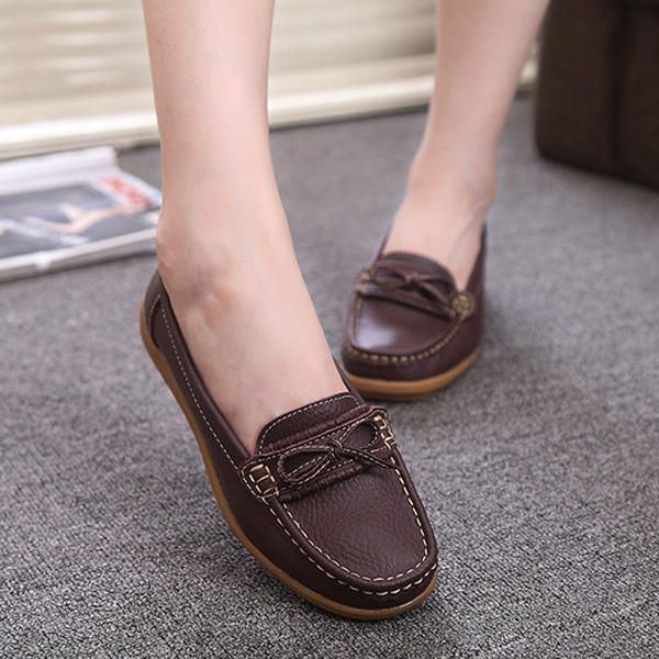 Dam Flat Slip On Casual Soft Outdoor Rund Toe Flat Loafers Skor