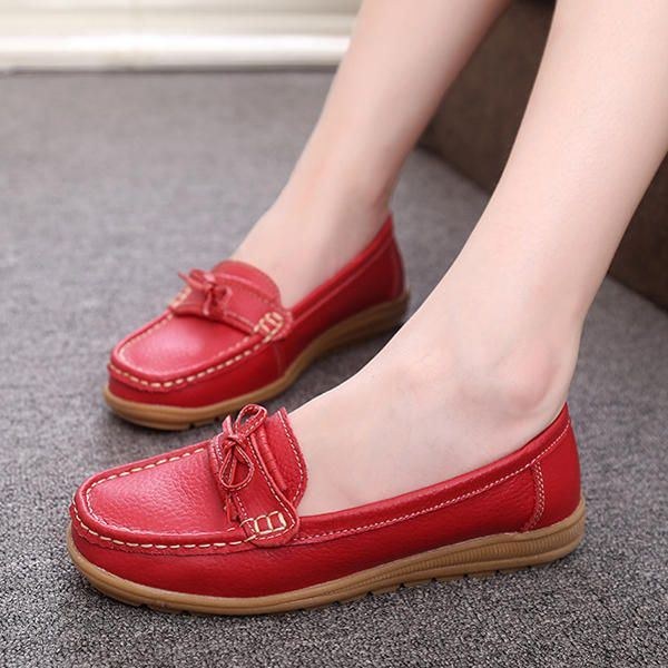 Dam Flat Slip On Casual Soft Outdoor Rund Toe Flat Loafers Skor