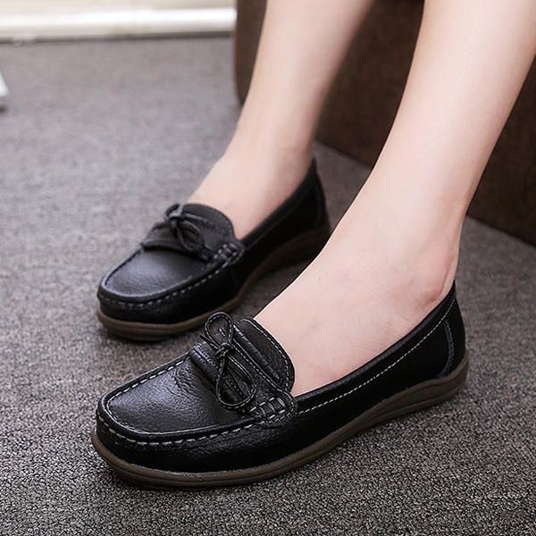 Dam Flat Slip On Casual Soft Outdoor Rund Toe Flat Loafers Skor