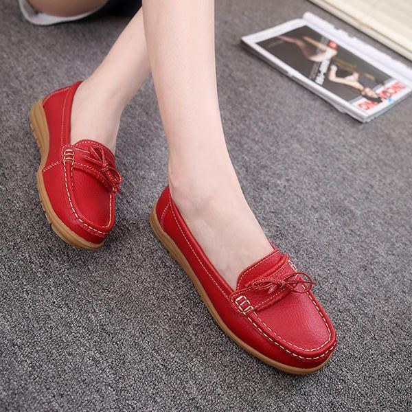 Dam Flat Slip On Casual Soft Outdoor Rund Toe Flat Loafers Skor