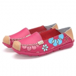 Dam Flats Skor Bekväma Andas Slip On Flower Flower Flat Loafers Skor