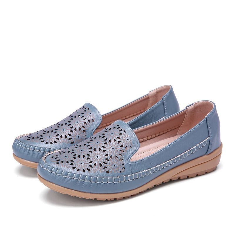 Dam Floewrs Hollow Comfy Non-slip Casual Flat Loafers