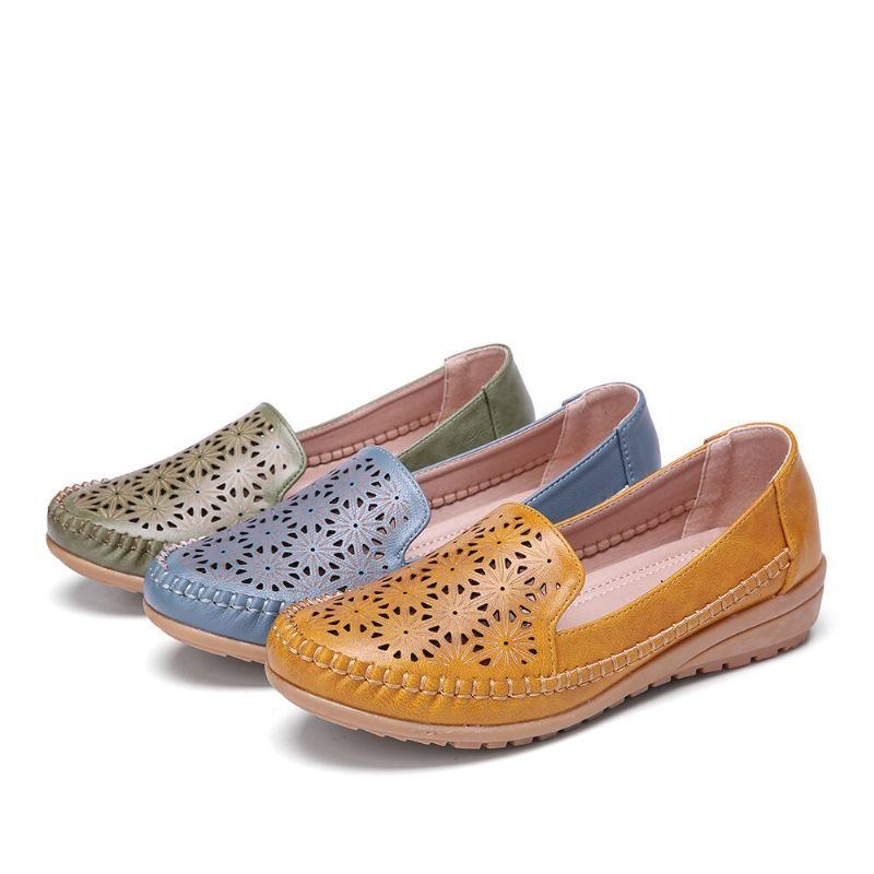 Dam Floewrs Hollow Comfy Non-slip Casual Flat Loafers