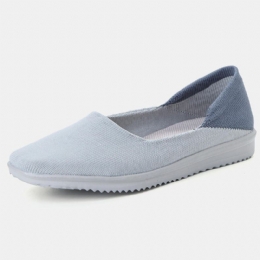 Dam Fritidsskor Andas Mesh Slip On Cloth Flats