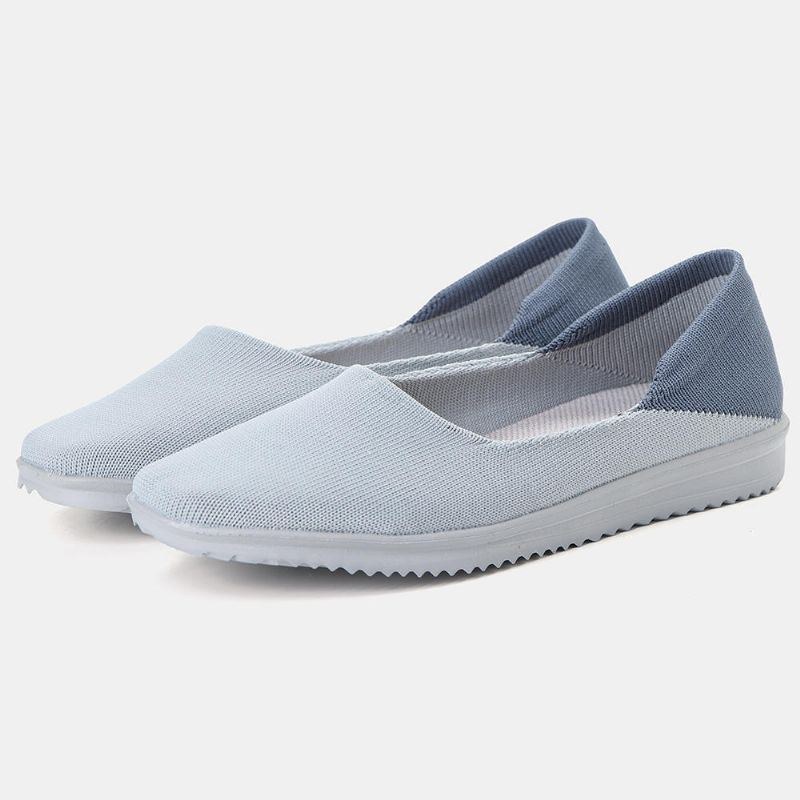 Dam Fritidsskor Andas Mesh Slip On Cloth Flats