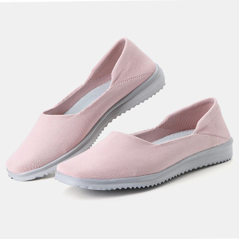 Dam Fritidsskor Andas Mesh Slip On Cloth Flats