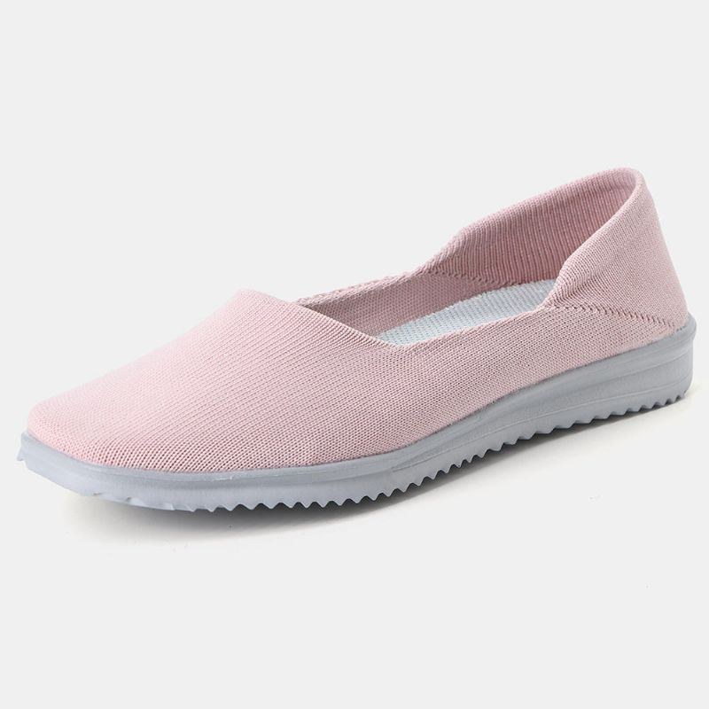 Dam Fritidsskor Andas Mesh Slip On Cloth Flats