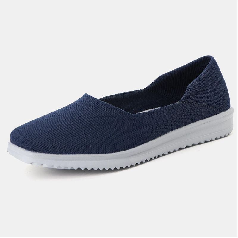 Dam Fritidsskor Andas Mesh Slip On Cloth Flats