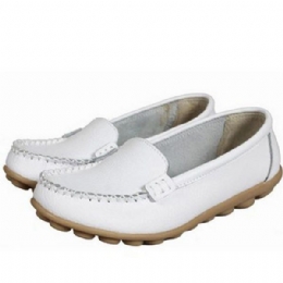 Dam Läder Slip-on Anti Skid Balett Flats Casual Skor