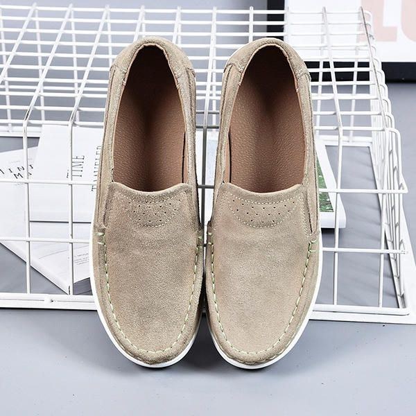 Dam Leather Rocker Sole Casual Loafers