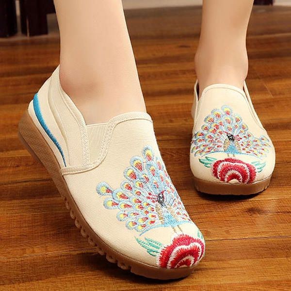 Dam Loafers Flower Slip On Comfy Flat Casual Shoes