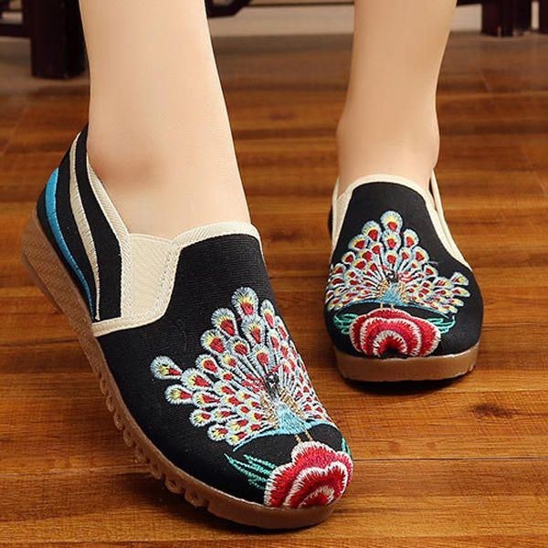 Dam Loafers Flower Slip On Comfy Flat Casual Shoes