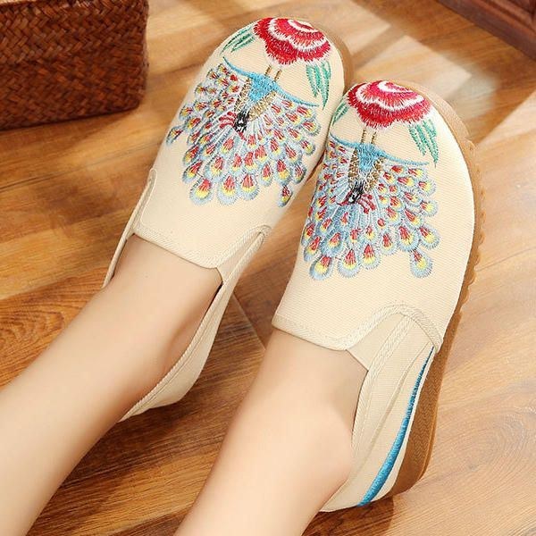 Dam Loafers Flower Slip On Comfy Flat Casual Shoes