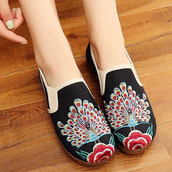 Dam Loafers Flower Slip On Comfy Flat Casual Shoes