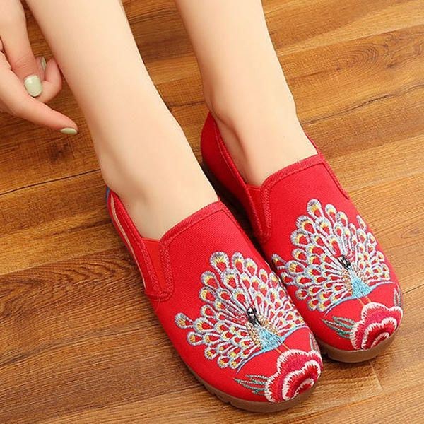 Dam Loafers Flower Slip On Comfy Flat Casual Shoes