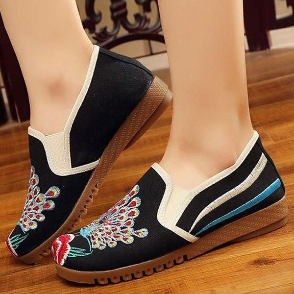 Dam Loafers Flower Slip On Comfy Flat Casual Shoes