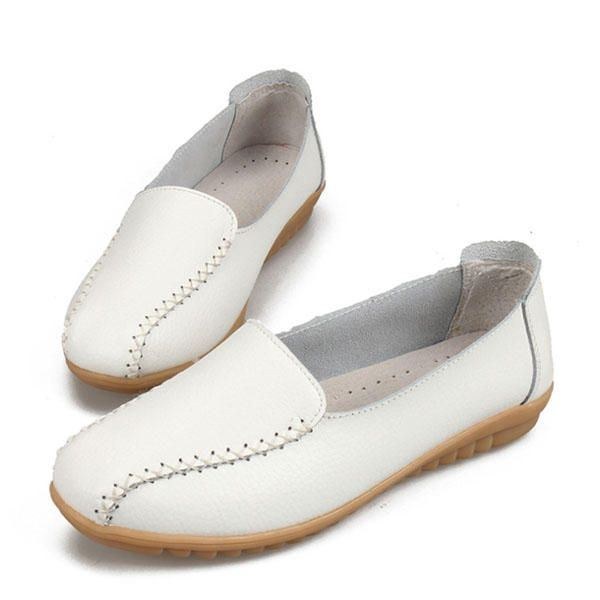 Dam Loafers Skor Casual Outdoor Slip On Leather Flats