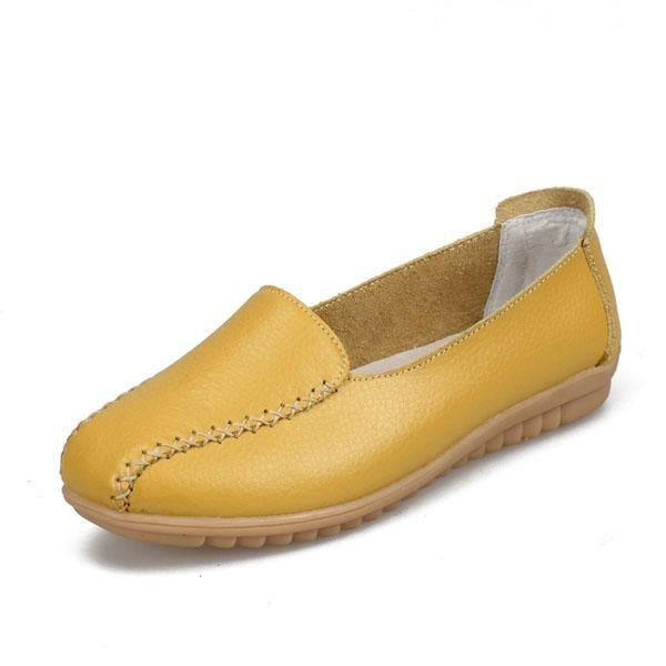 Dam Loafers Skor Casual Outdoor Slip On Leather Flats