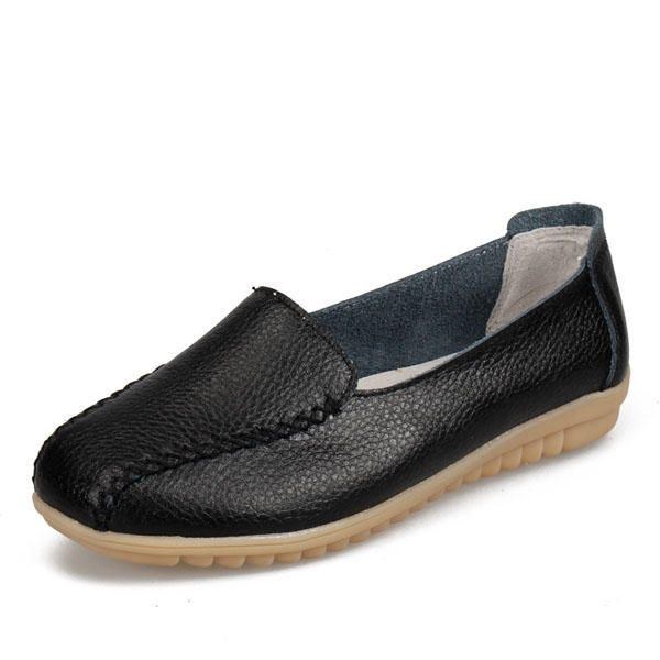 Dam Loafers Skor Casual Outdoor Slip On Leather Flats