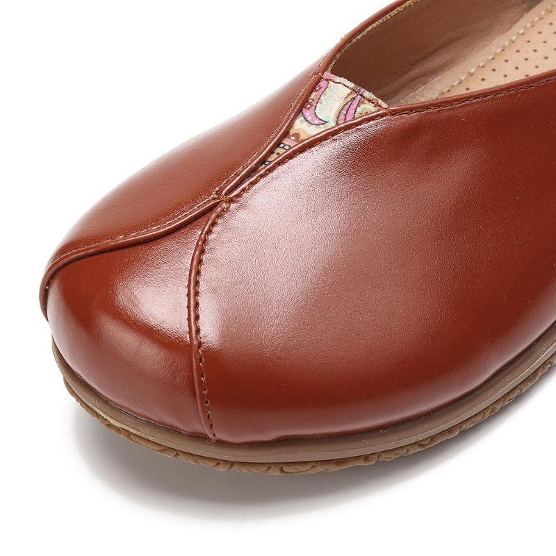 Dam Skarvningsmönster Halksäkra Casual Flat Loafers