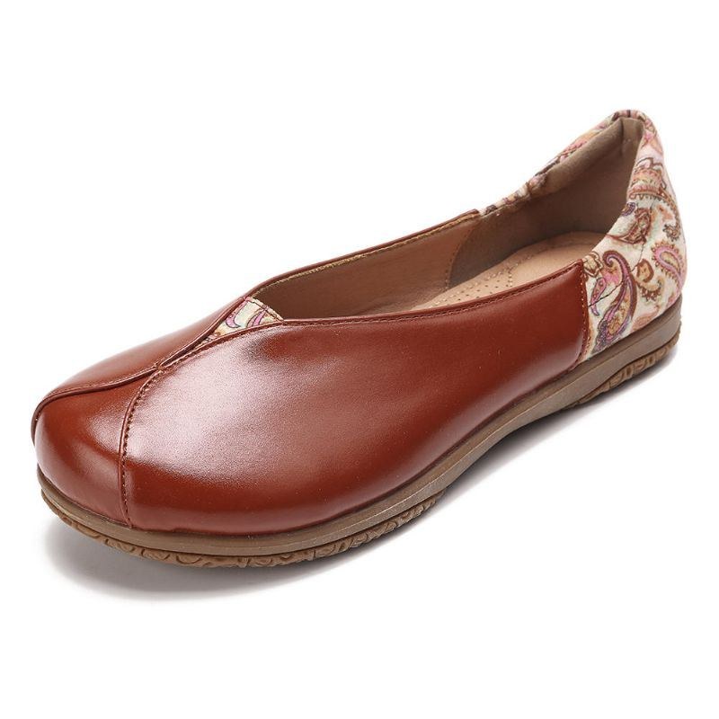 Dam Skarvningsmönster Halksäkra Casual Flat Loafers