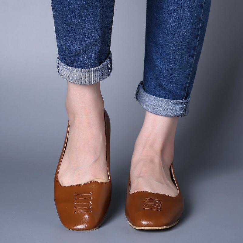 Dam Square Toe Comfy Lightweight Slip On Loafers