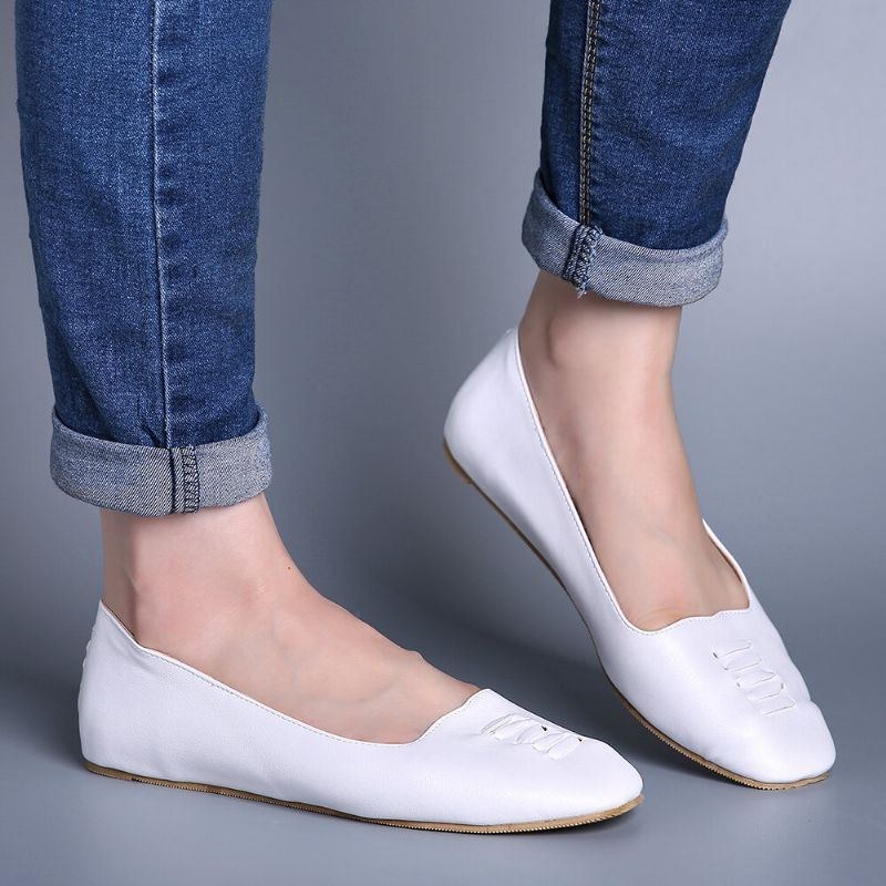 Dam Square Toe Comfy Lightweight Slip On Loafers