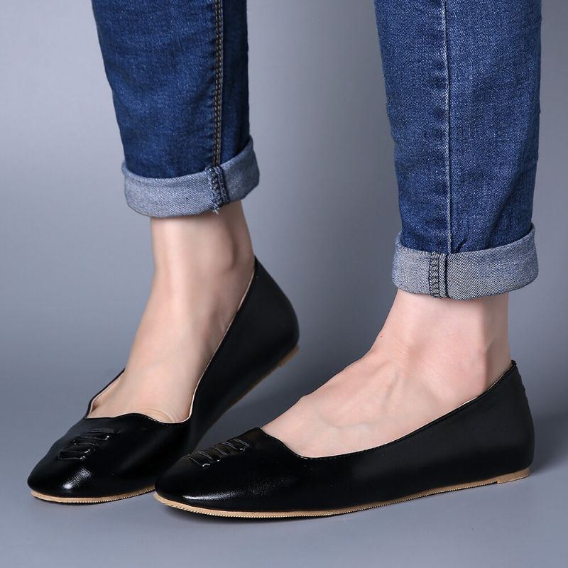 Dam Square Toe Comfy Lightweight Slip On Loafers