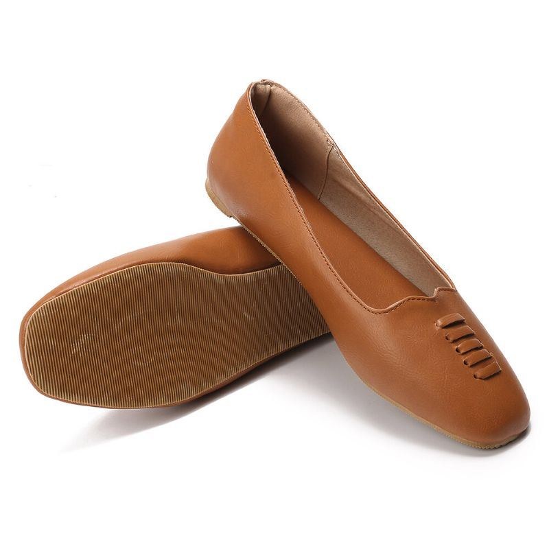 Dam Square Toe Comfy Lightweight Slip On Loafers