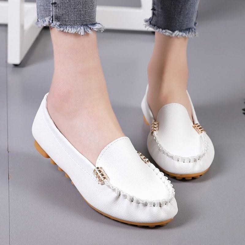 Dam Stricing Halkfri Mjuk Sula Casual Slip On Loafers