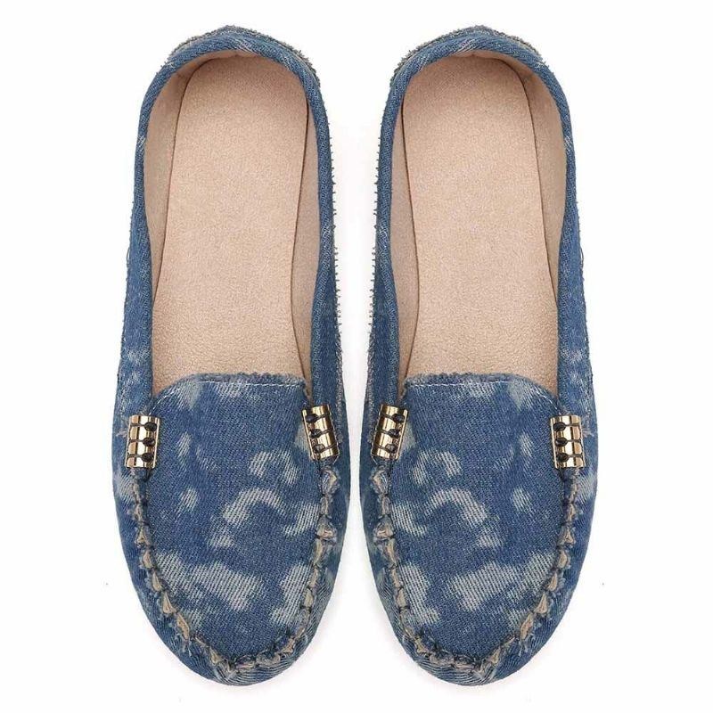 Dam Stricing Halkfri Mjuk Sula Casual Slip On Loafers