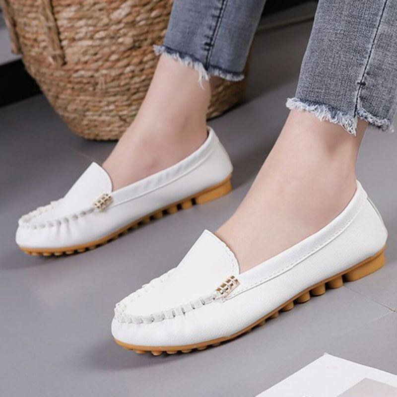 Dam Stricing Halkfri Mjuk Sula Casual Slip On Loafers