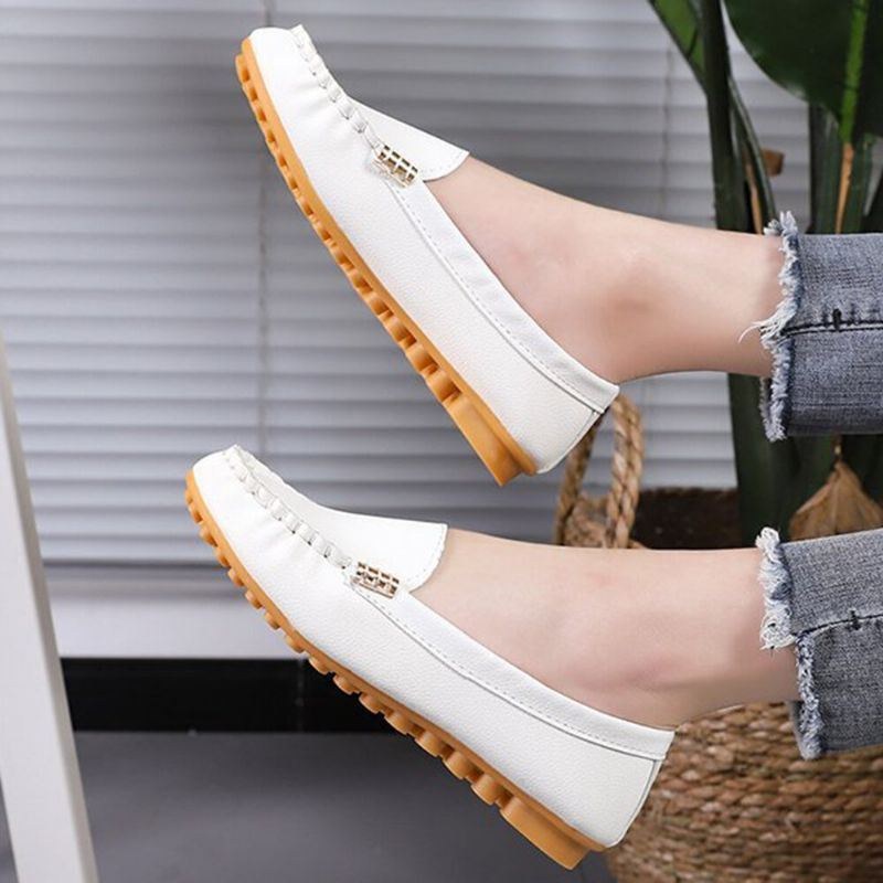 Dam Stricing Halkfri Mjuk Sula Casual Slip On Loafers