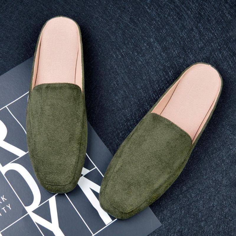 Damer Large Storlek Pure Color Lättvikt Casual Flats Loafers