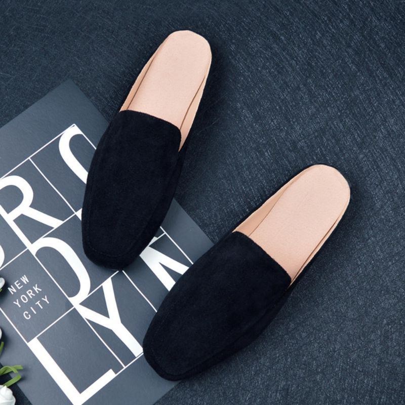 Damer Large Storlek Pure Color Lättvikt Casual Flats Loafers