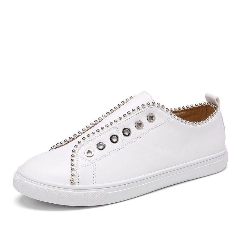 Damer Soild Color Dubbade Slip On Comfy Flats