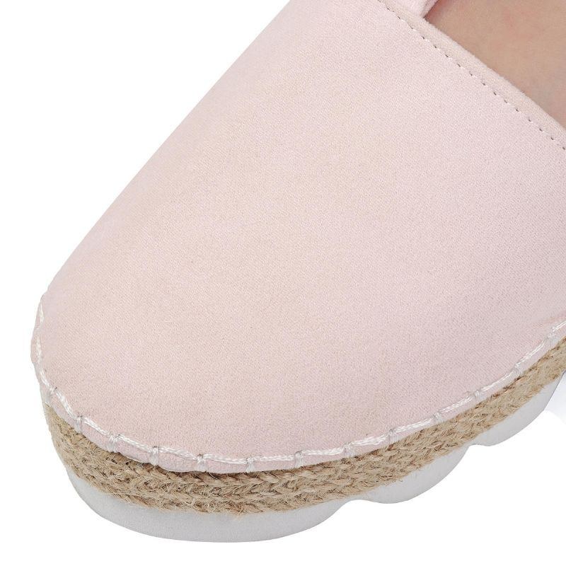 Damer Strappy Espadrilles Plus Size Casual Enfärgad Sommarplattformssandaler