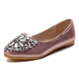 Damer Sweet Rhinestone Dam Lättvikts Rhinestone Dressy Flats