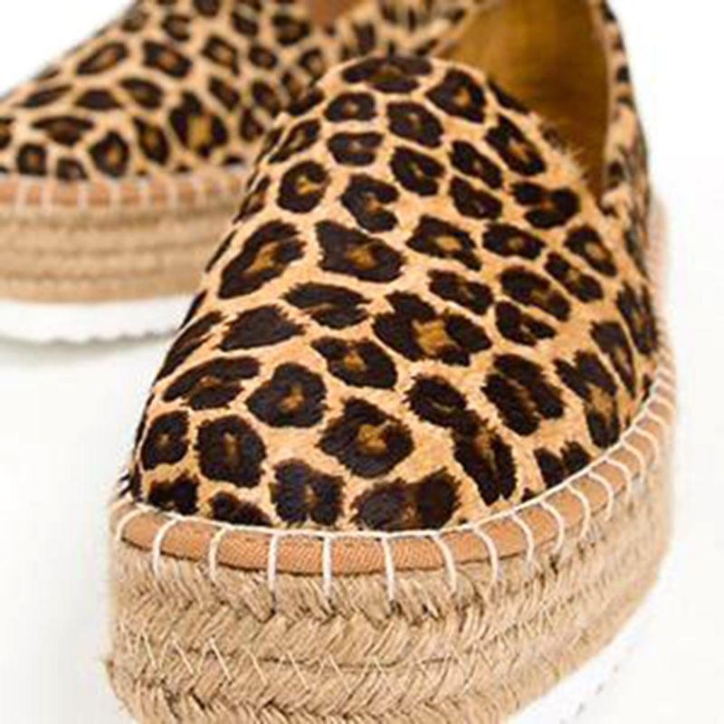 Dammocka Espadrilles Halmflätad Plattform Loafers