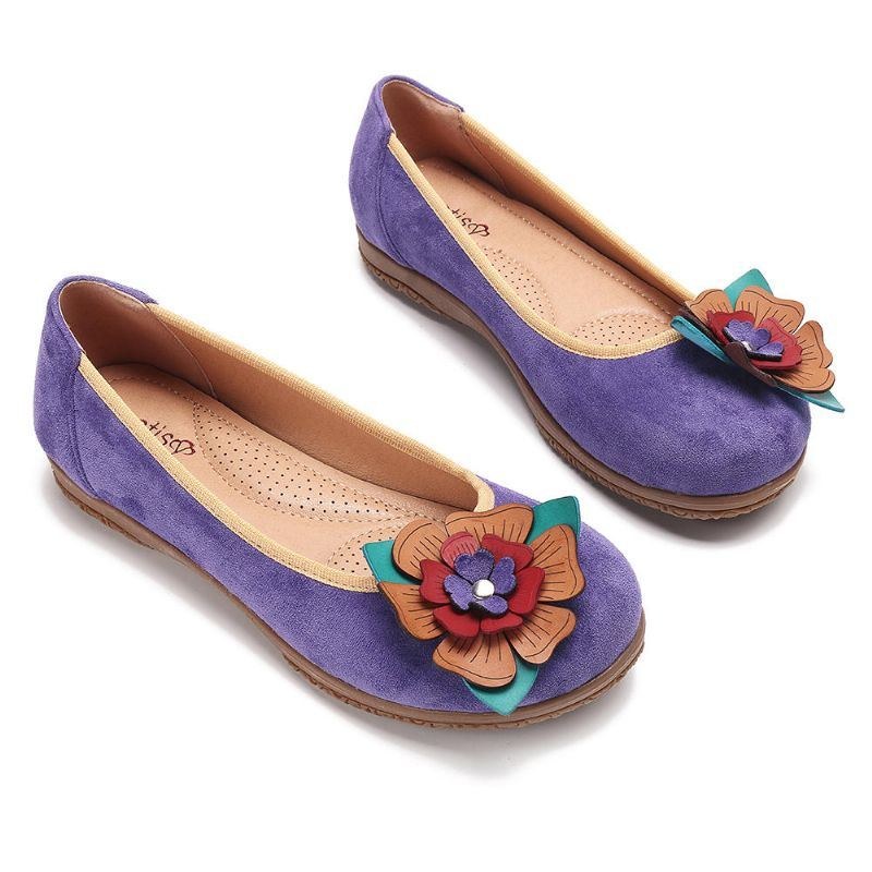 Dammocka Flower Slip On Comfort Casual Flats