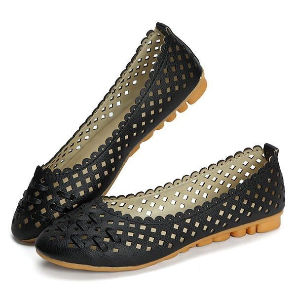 Damskor Hollow Out Andas Casual Flats