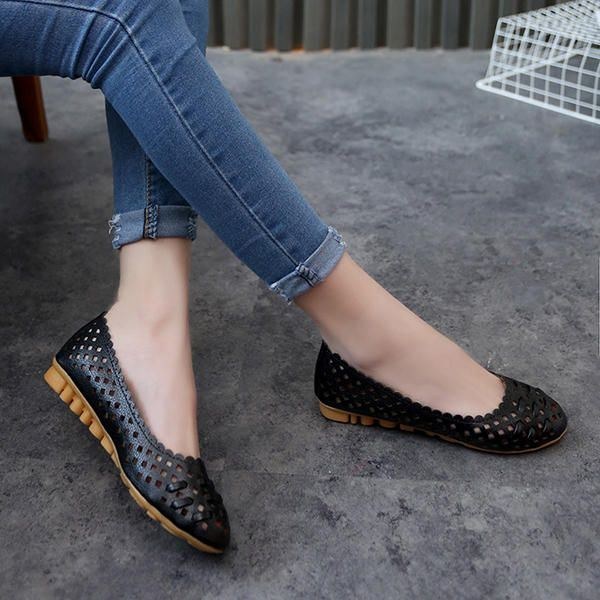 Damskor Hollow Out Andas Casual Flats