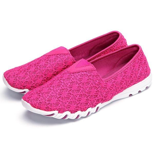 Hollow Out Mesh Slip On Andas Flat Loafers För Kvinnor