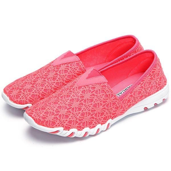 Hollow Out Mesh Slip On Andas Flat Loafers För Kvinnor