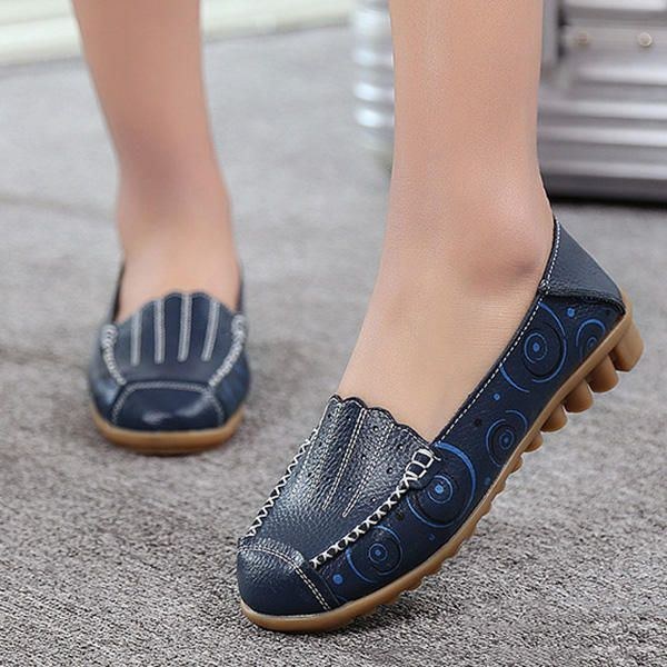 Mjuk Sula För Kvinnor Casual Comfy Slip On Flat Loafers