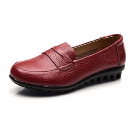 Nya Kvinnor Mjuk Casual Bekväm Flats Loafers Slip-on Mode Rund Toe Flats Skor