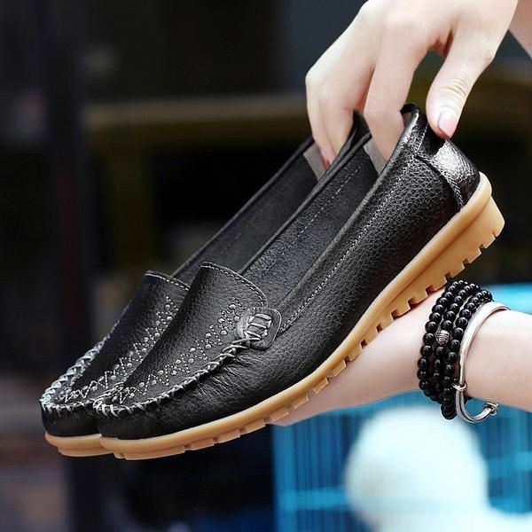 Platta Damskor Casual Slip On Outdoor Loafers