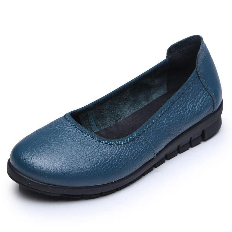 Pure Color Damer Bekväma Mjuka Slip-on Flats Skor