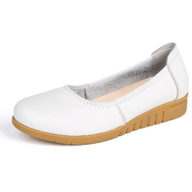 Pure Color Damer Bekväma Mjuka Slip-on Flats Skor