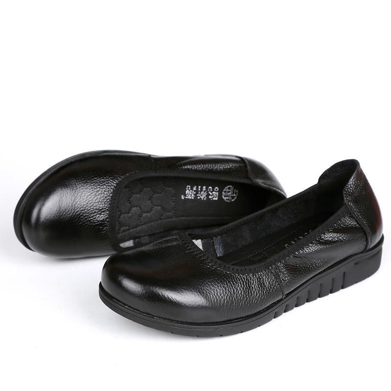 Pure Color Damer Bekväma Mjuka Slip-on Flats Skor